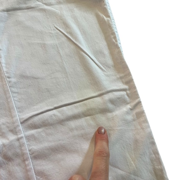 Land ‘n Sea white cotton drawstring pants women’s size 8 | stretch travel beach - Picture 5 of 12